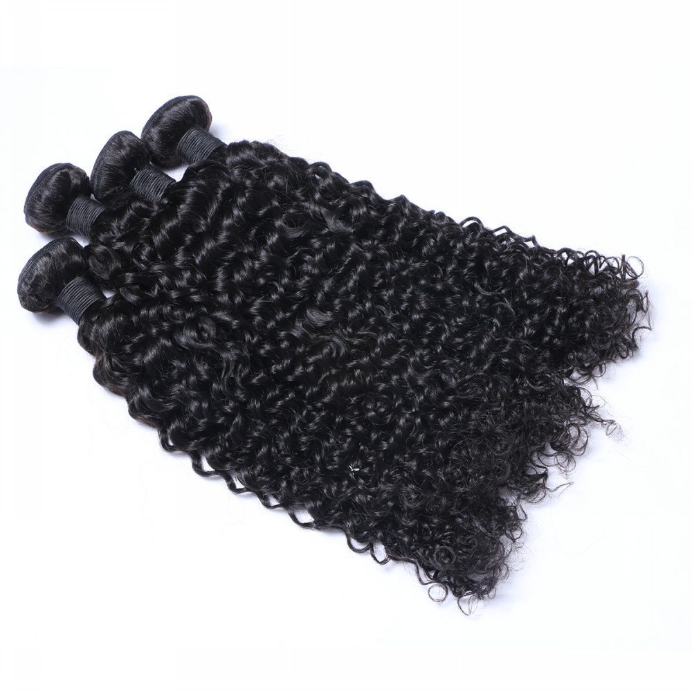 Kinky curl sew in hair weave and virgin cuticle aligned hair YL048